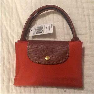 NWT Longchamp Le Pliage medium in paprika